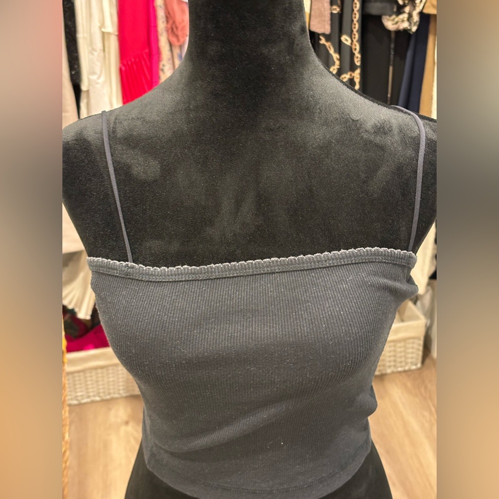 Abercrombie and Fitch Navy Cropped Ribbed Women's Top size Small